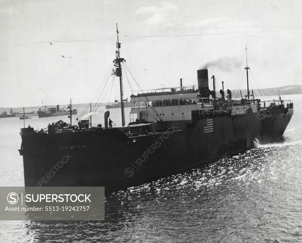 "City of Flint" - American Freighter Seized By Germans - Merchant Shipping. October 26, 1939. (Photo by Acme Photo).