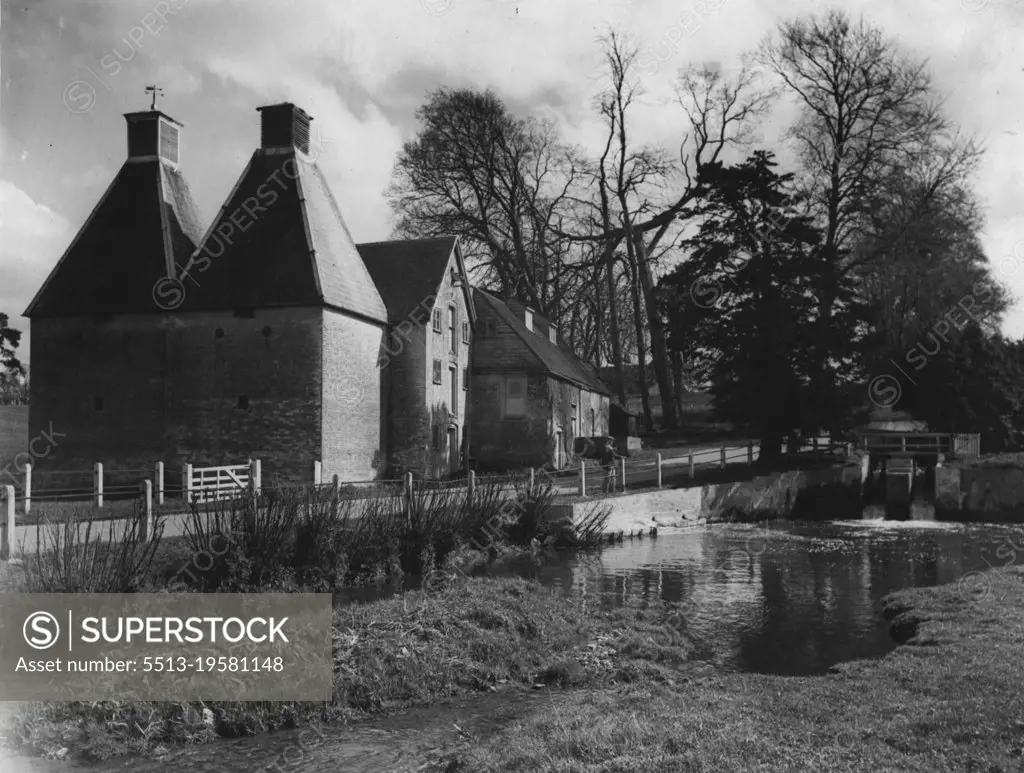 Field Marshal Montgomery Buys New Home: A view of Isington Mill.Field-Marshal Viscount Montgomery, Chief of the Imperial General Staff, has bought Isington Mill and Oast House, on the River Wey, at Bentley, near Alton, for conversion into a country house. August 07, 1947.