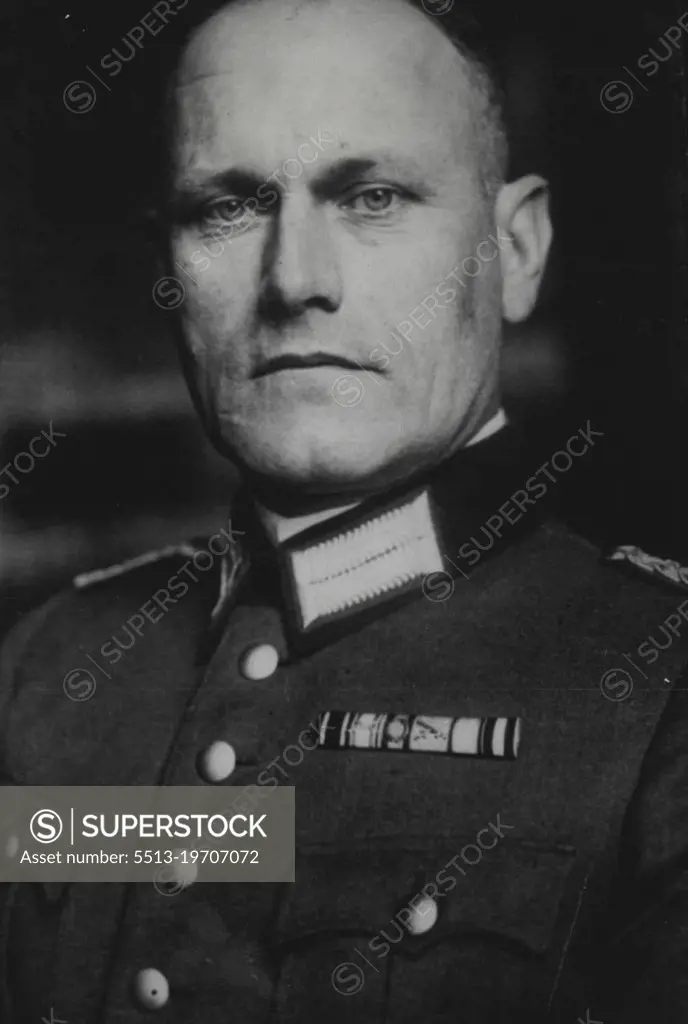 New German Ambassador To Tokio - A portrait of Major General E. Ott, appointed new German Ambassador in Tokio.Major General E. Ott has been appointed new German Ambassador to Tokio, where he has acted as military attach. May 16, 1938. (Photo by Associated Press Photo).