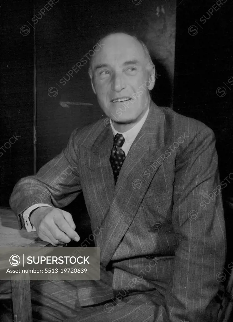 Lord Swinton -- One of the Principal Spokesmen of the Conservative Party in the House of Lords; One-time Air Minister in Mr. Churchill's wartime Coalition Government. November 27, 1951. (Photo by Camera Press).