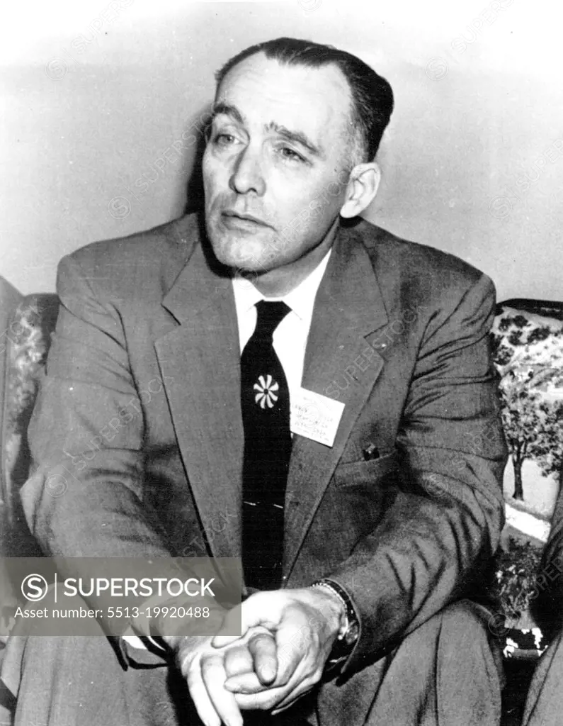 Sells Uranium Holdings -- Vernon J. Pick of Grand Junction has sold his uranium holdings in South-eastern Utah to the Atlas Corp. of New York. Floyd B. Odlum, Atlas president, said the corporation paid Pick slightly more than 9 million dollars for the Pick uranium mine and an adjacent group of claims. Pick discovered the mine. The sale was announced yesterday in New York. August 31, 1954. (Photo by AP Wirephoto).