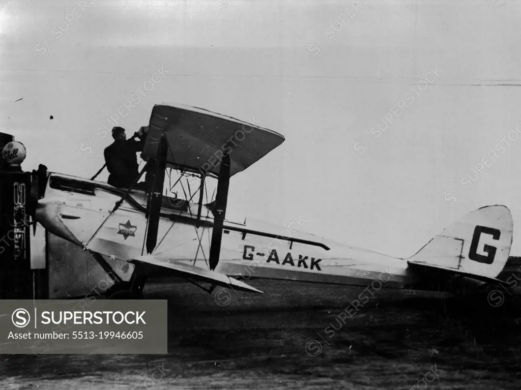 Captain Chiehester's Plane. February 7, 1930.