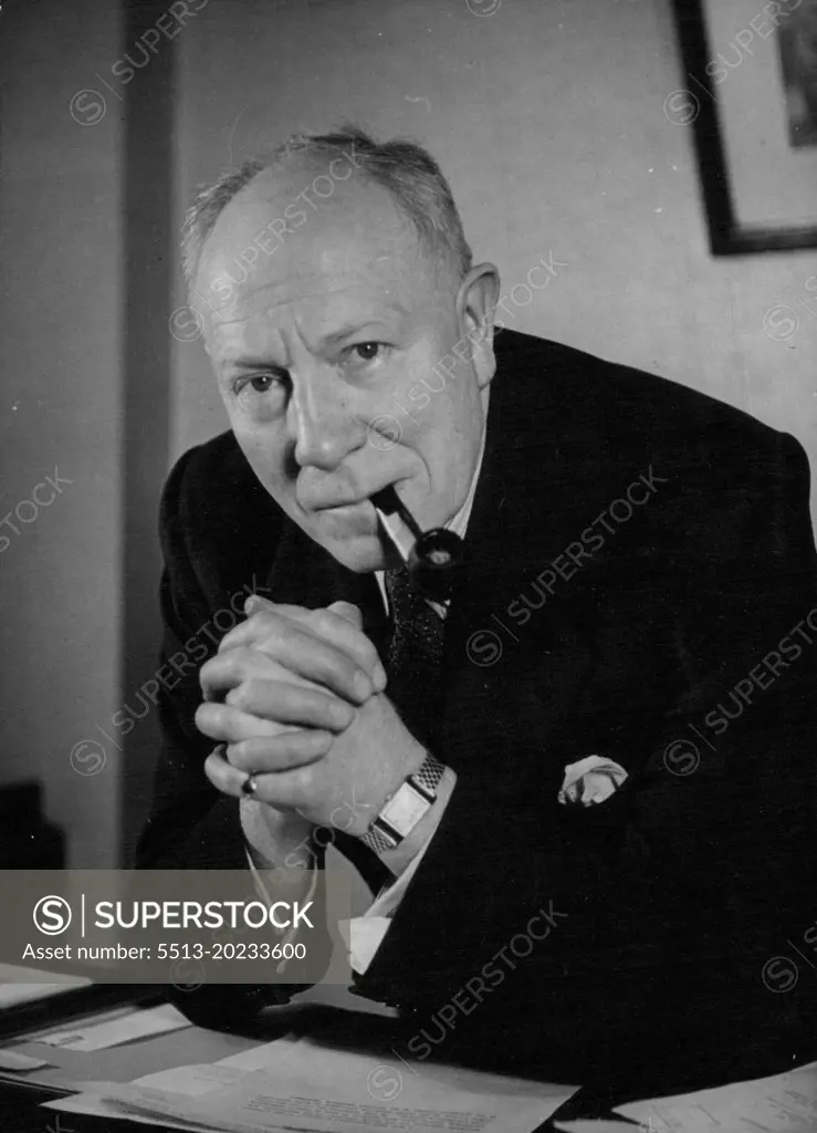 British Trades Union Leaders: Arthur Ernest Tiffin, O.B.E. -- Assistant Secretary, Transport and General Workers' Union. April 01, 1954. (Photo by Peter Abbey, Camera Press).