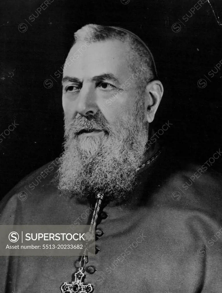 Cardinal Tisserant, Cardinal Bishop Of Ostia - Eugene Tisserant was created Cardinal in 1936; he was born in Nancy, France, in 1884. February 24, 1954. (Photo by Camera Press).