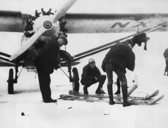 96B - Commander Byrd's Plane For The South Pole. April 30, 1928. (Photo by International Newsreel).