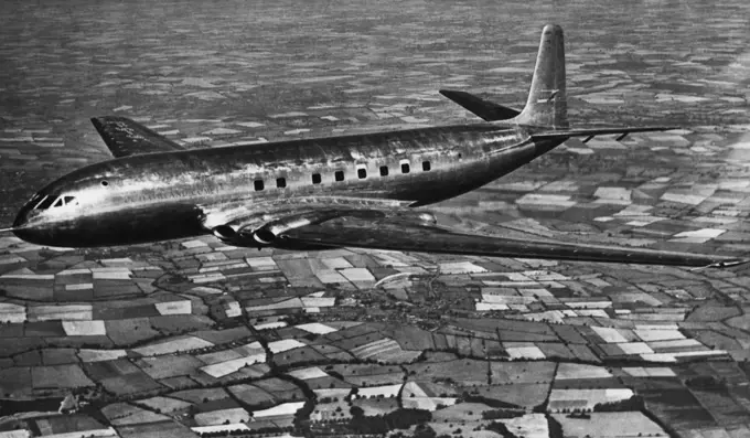 AV - 86F D H Comet Jet airliner. August 29, 1949.