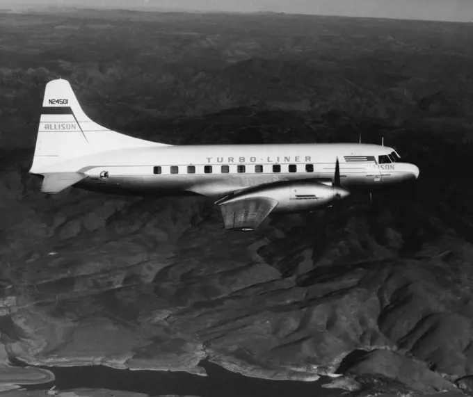 545C Consolidated - Workers Convair Turbo - Liner. April 5, 1951. (Photo by Consolidated Vultee Aircraft Corp.).