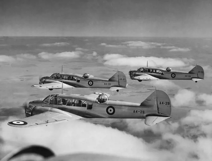 Avro Anson Bombers. April 12, 1938.