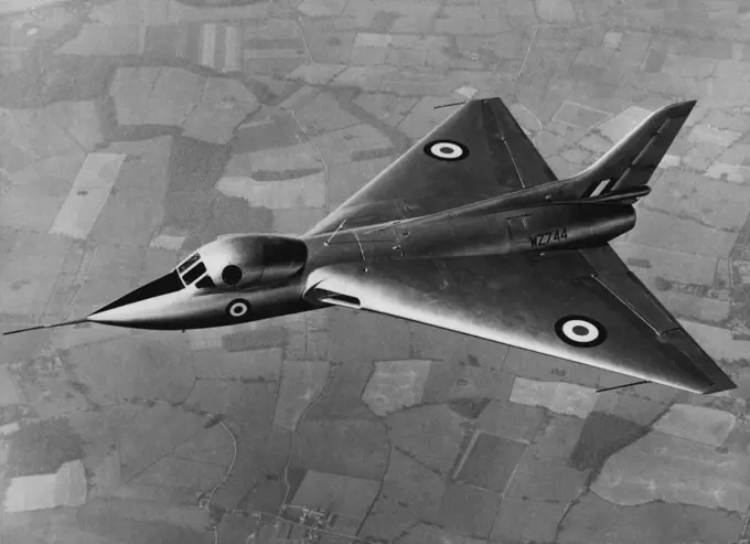 Britain's New Avro -- Britain's new Avro dual-control delta-wing research plane, just off the secret list, makes its first flight. The lane will be shown to the public for the first time at the Farnborough Air Show in September. August 21, 1953.