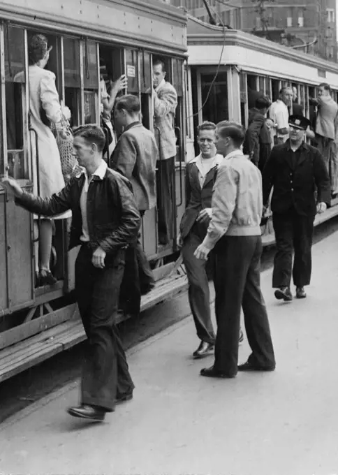 Trams. April 10, 1947.