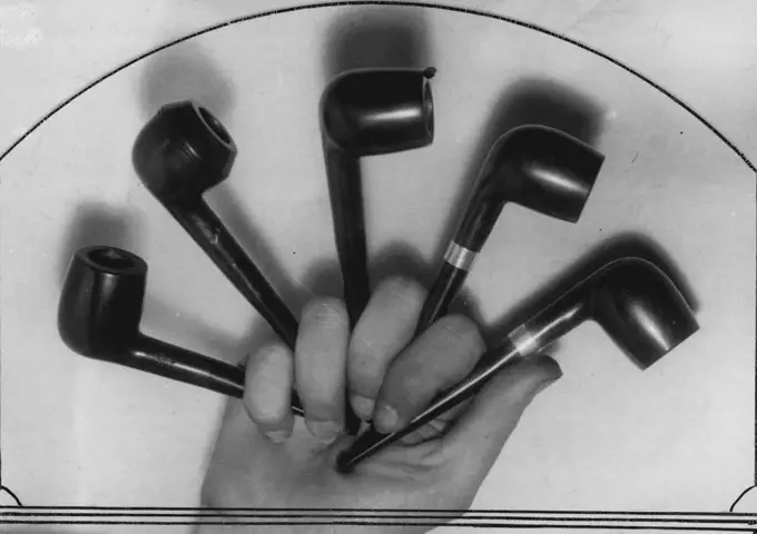 First samples of pipes made from Queensland wood 'Mcwen' by Q'land Tourist Bureau. December 18, 1933.