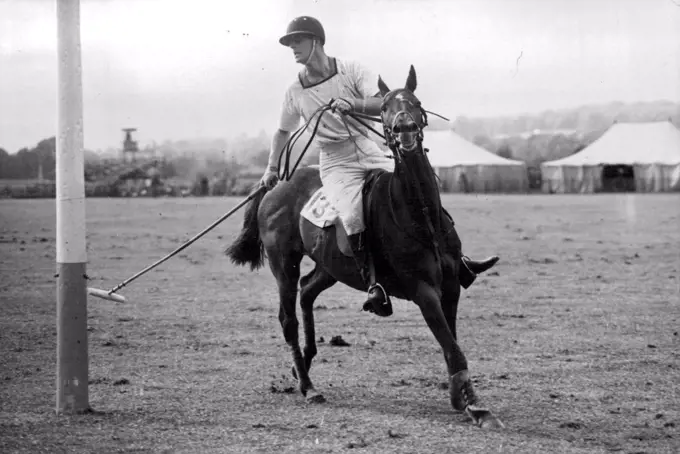 A Royal Polo Enthusiast -- H.R.H. The Duke of Edinburgh was a member of the Mariners team, winners of the leaf cup, after defeating Fernhurst in the final played at Lamberhurst, Sussex, polo is a favourite sport of H.R.H. The Duke of Edinburgh in action. May 31, 1954. (Photo by Sport and General Press Agency Limited).