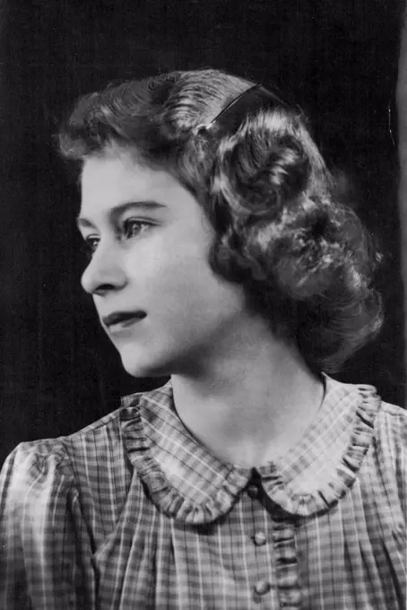 New portrait of Princess Elizabeth. December 10, 1943.