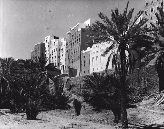 Aden Protectorate: Shibam. Hadhramaut.In the Quaiti State, Eastern Aden Protectorate. July 1, 1955. (Photo by Camera Press).