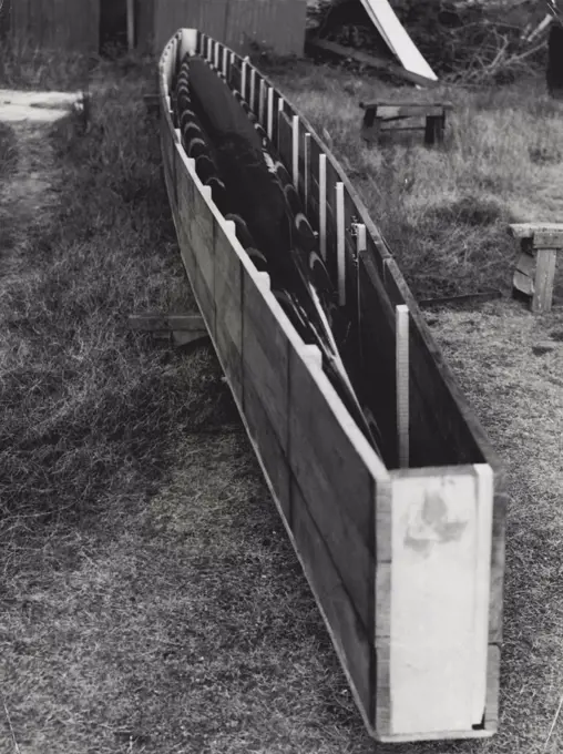 Protected. This case was specially constructed to take the Olympic rowing four shell to London in an insulated condition to protect it through the tropics. It will be shipped by the Orion on Tuesday. May 01, 1948.