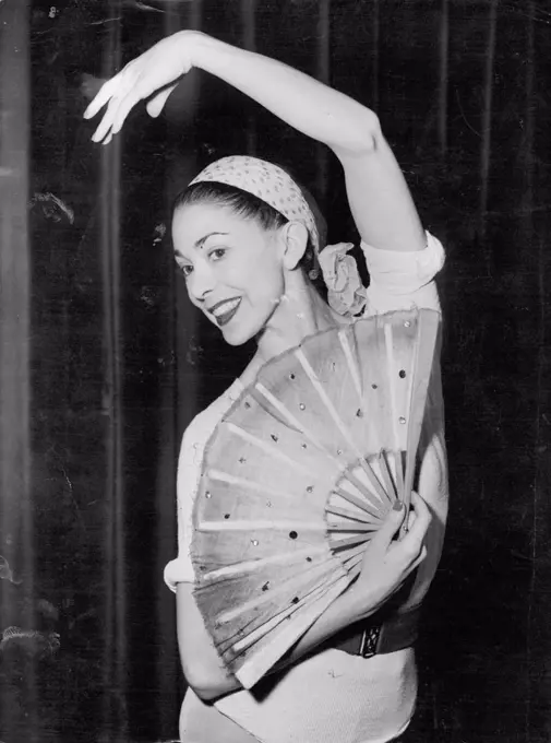 Famed Ballerina Margot Fonteyn rehearses for her come back in London last night at Covent Garden. Last October she caught diphtheria, tried a comeback in January, but had to postpone it because of the effects of her illness. March 12, 1953.