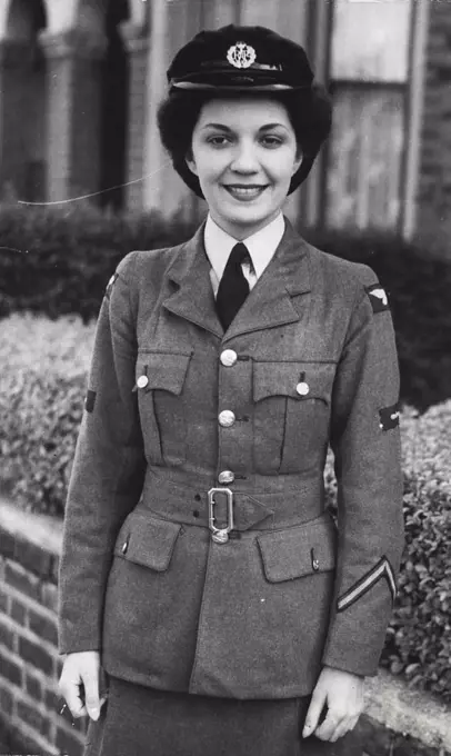 Air Ministry Search Revels Pin-up Girl - Leading-aircrafts woman Poggy Burkett at her Enfield home. A large and sudden increase has occurred in the mail of Leading-air crafts woman Peggy Burkett of the Women's Auxiliary Air Force, 21-year-old pay accounts clerk at the Royal Air Force establishment, Uxbridge, Middlesex, who was photographed in connexion with an Air Ministry search for a suitable recruiting poster model. She has had many letters of admiration, especially from the North Country, and has been requested by the ship's company of 'Enfield' , a Fleet Auxiliary coaster, to become their pin-up girl. September 16, 1946.