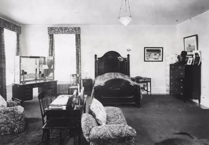 Royal Visit To Canada - The King's bedroom at Government House, Ottawa. June 6, 1939. 