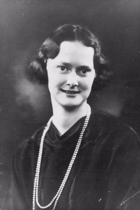 Romance Began at Games.Princess Alexandrine, niece of king Christian of Denmark, who will be married  tomorrow to Prince Luitpold of Lippezur Castell, whom she first met at the Olympic Games in Berlin. January 21, 1937.