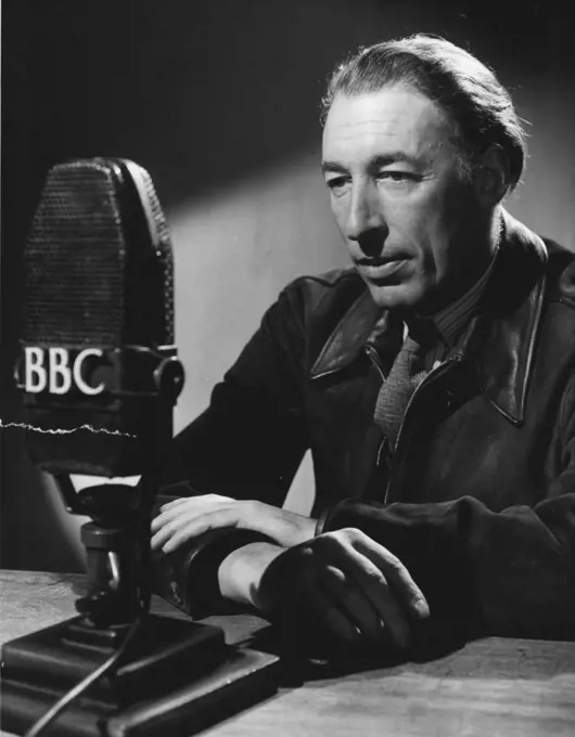 Louis Macneice, poet, writer and BBC Features producer. November 17, 1955. (Photo by BBC).