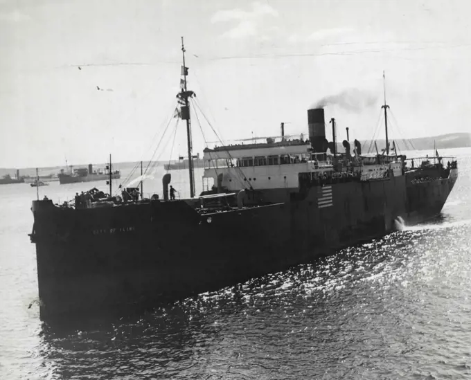 "City of Flint" - American Freighter Seized By Germans - Merchant Shipping. October 26, 1939. (Photo by Acme Photo).