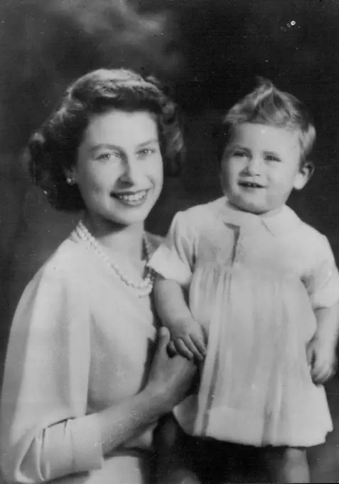 Prince Charles Celebrates His First Birthday :A happy birthday portrait of Prince Charles with his mother H.R.H. Princess Elizabeth.Prince Charles, son of H.R.H. Princess Elizabeth and Prince Philip, Duke of Edinburgh, celebrates his first birthday on Monday 14th November. November 12, 1949. (Photo by Sport & General Press Agency, Limited).