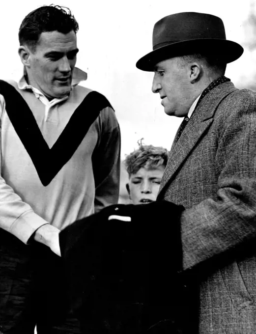 Patton - Football, Doug Cooksey - Balmain President. June 25, 1946.