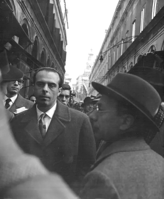 The montesi trial ***** Piccioni, the main accused. January 1, 1937. (Photo by Globe International Press Features Service).