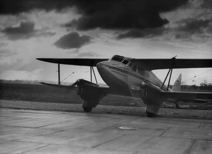 Aviation-Qantas Airway-Aircraft-DH-86. February 15, 1937.