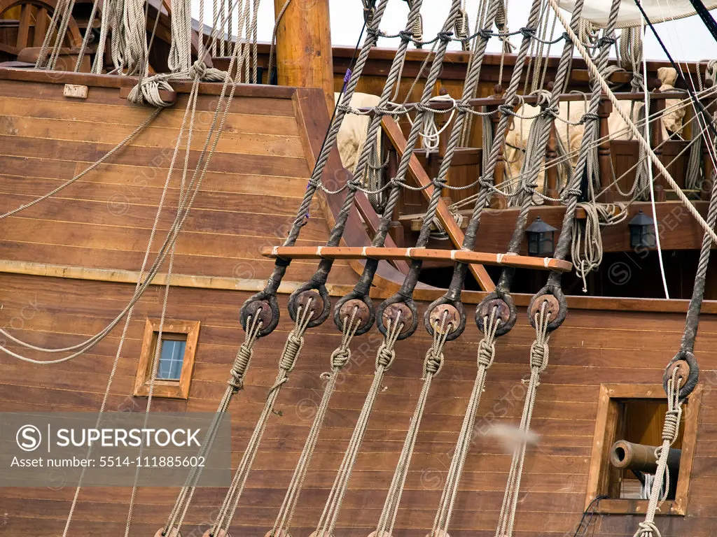 17th Century Galleon hull Detail