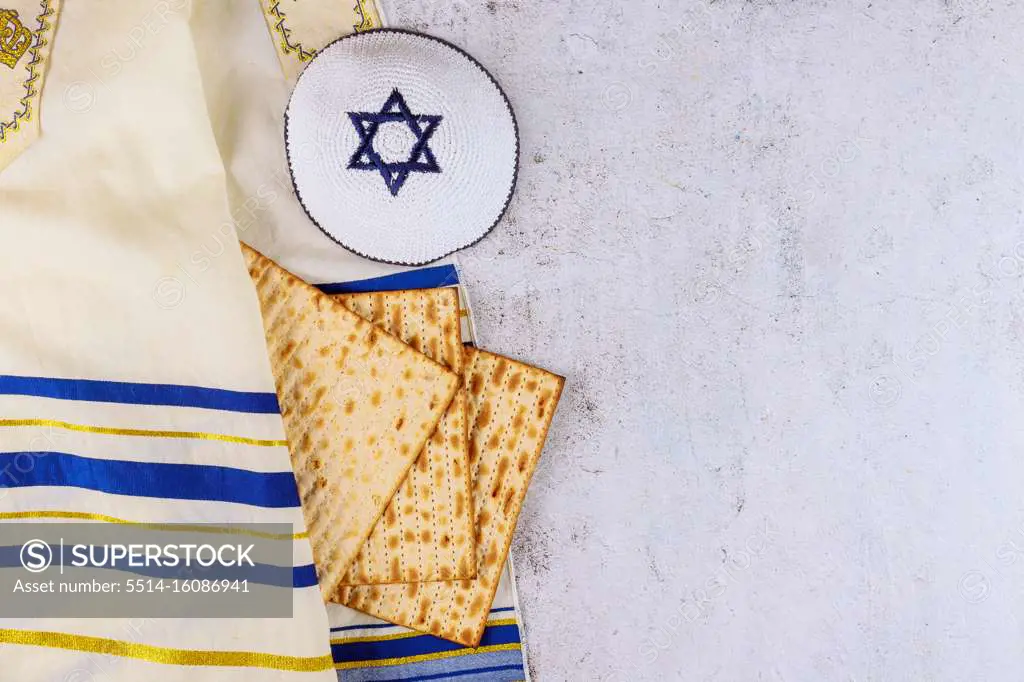 Judaism religious on jewish matza passover