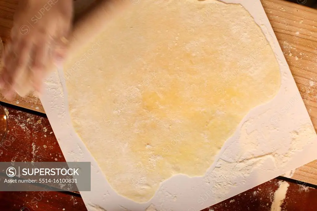 Making fresh pasta in Rome Italy