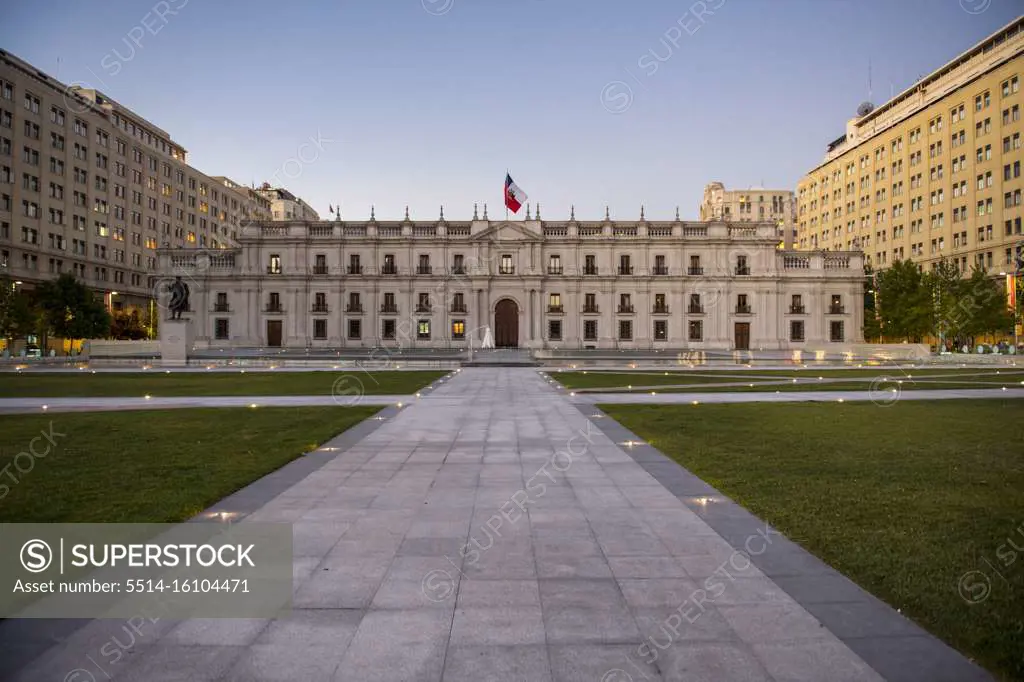 The presidential palace in Santiago de Chile