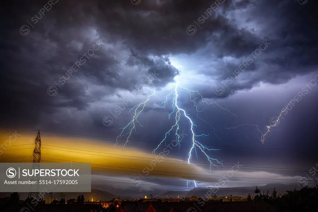 storm over the city in Vic