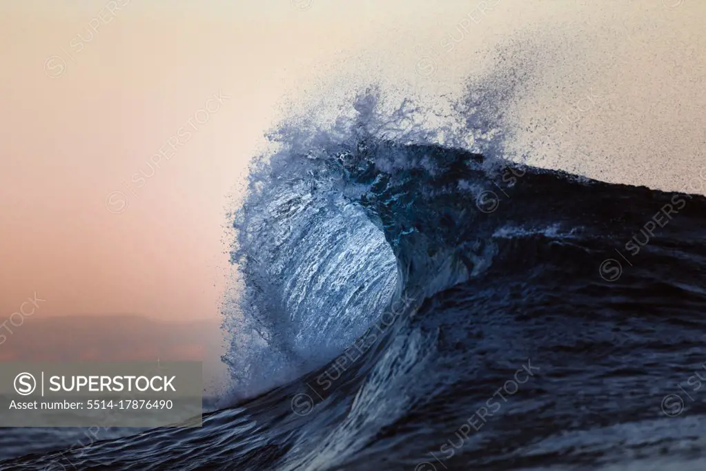 Small wave breaking during sunrise