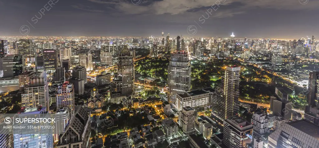 Skyview in Thailand (Bangkok) at night