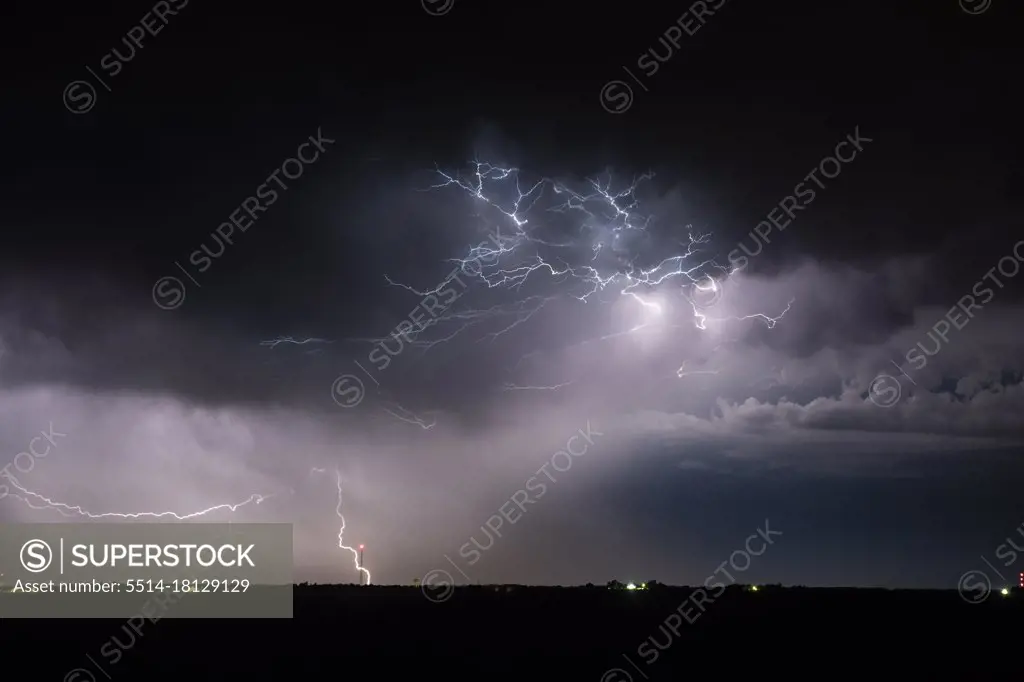 Lightning Strikes in an Colorado Windfarm