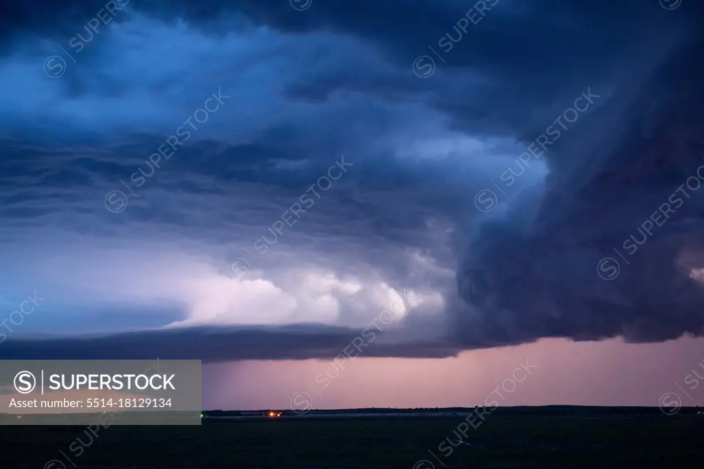 Colorful Clouds as Storm Breaks during Sunrise