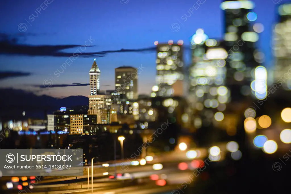 View of the Downtown Seattle Skylight with Smith Tower