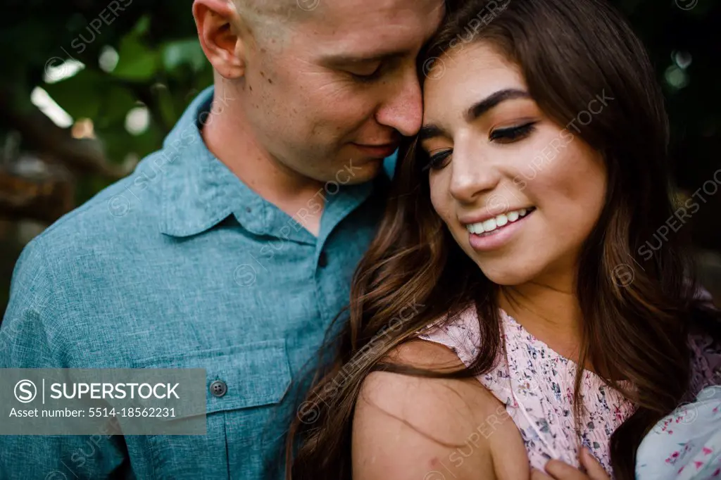 Close Up of Husband & Wife Embracing in San Diego