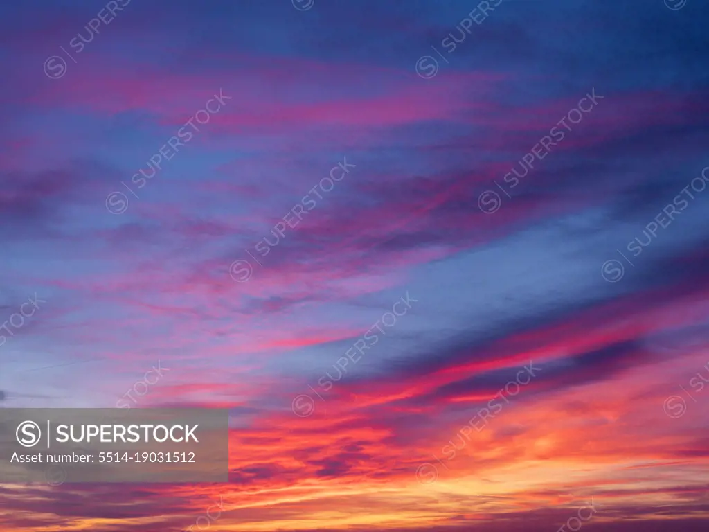 Low Angle View Of Sky At Sunset