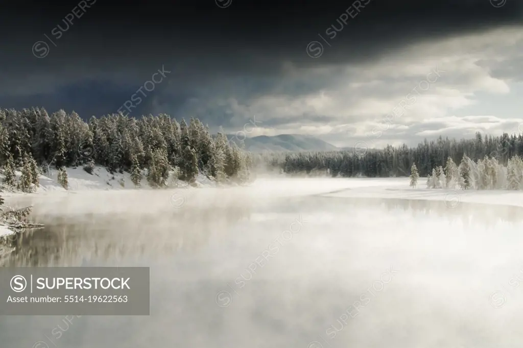 Yellowstone National Park first snow