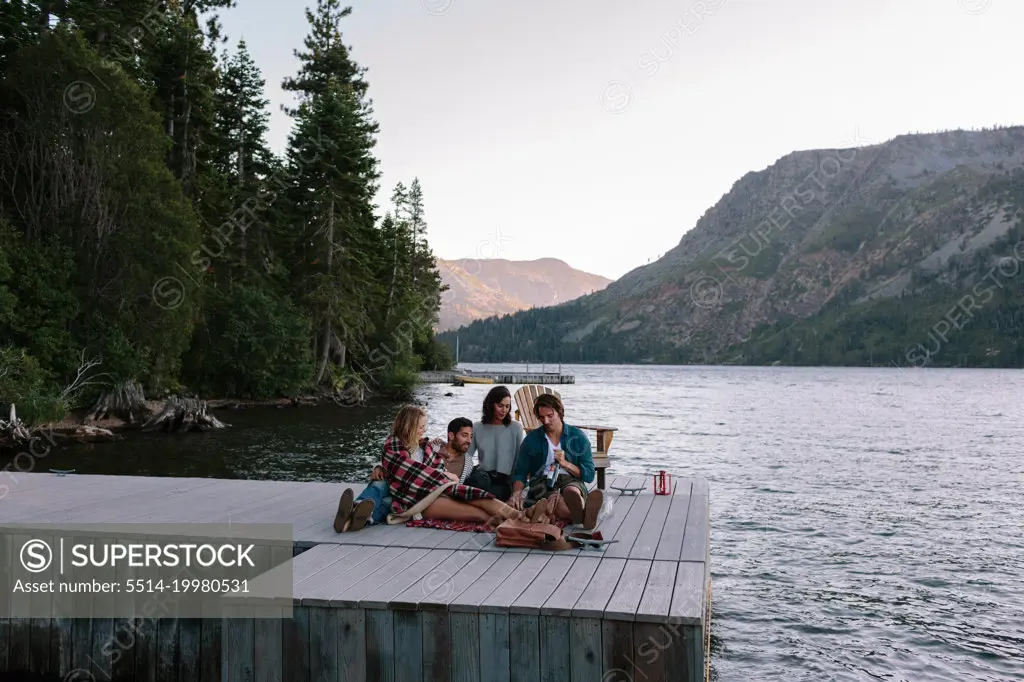 Friends enjoy a vacation together