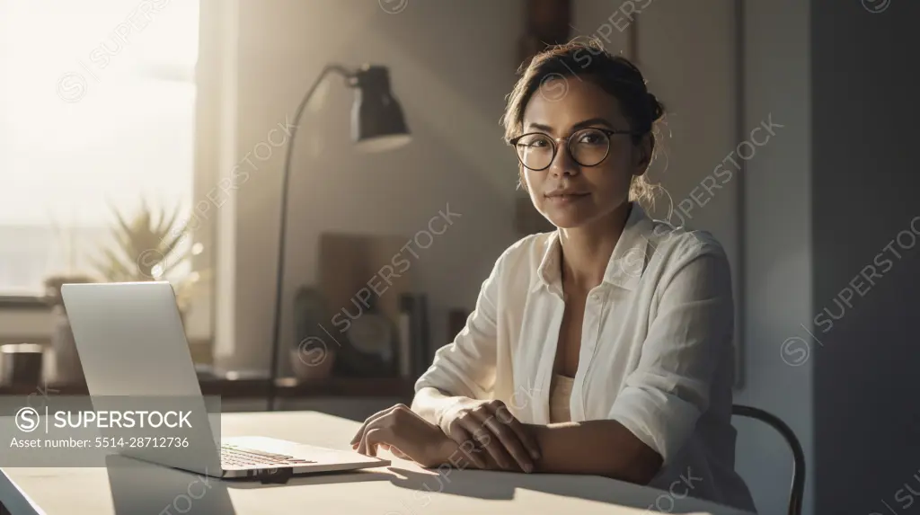 Image Generated AI. Portrait of a hispanic woman entrepreneur