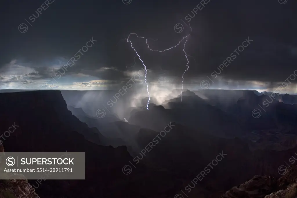 Dark Storm at Grand Canyon South Rim