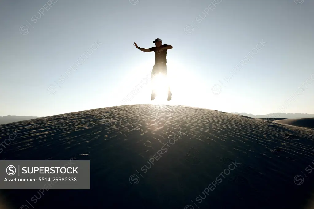 Silhouette in White Sands National Park, New Mexico