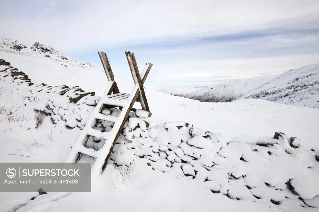 Scandale Pass below Red Screes in the Lake District, UK.