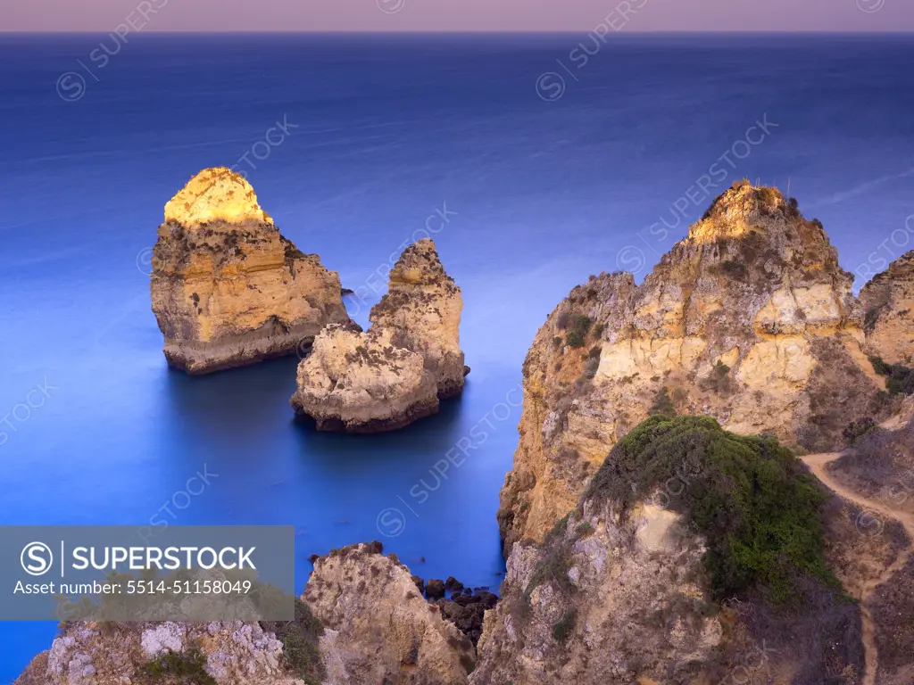 Ponta da Piedade cliffs near Lagos, Portugal.