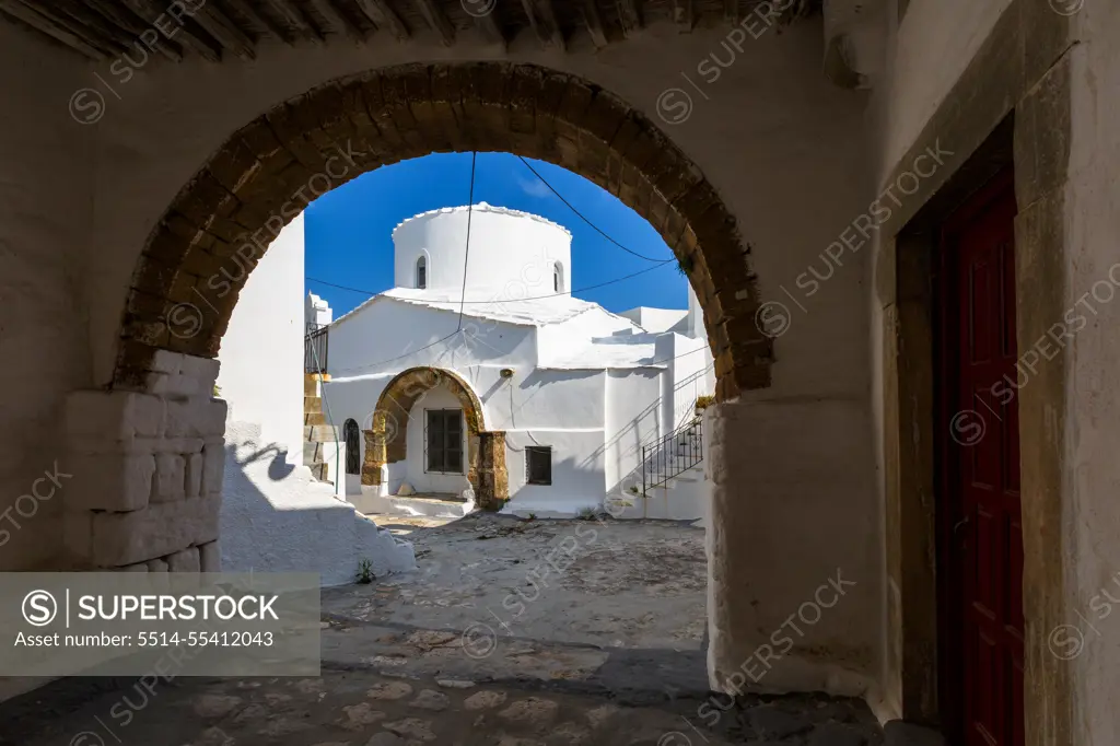 Church in Chora village on Skyros island in Greece.