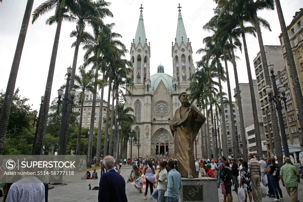 Catedral da Se, Sao Paulo, Brazil.